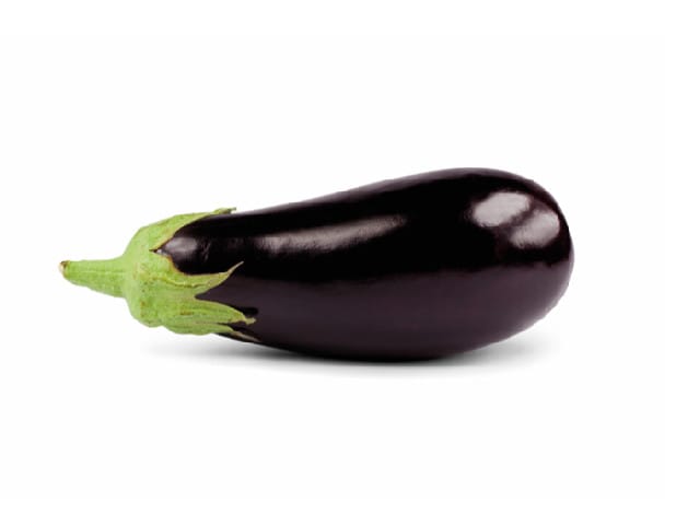 Aubergine-Linzensoep met spinazie en roggebroodcroutons