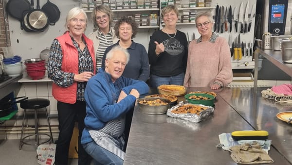 Quiche met membrillo en stilton